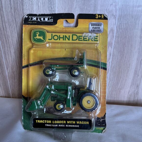 2007 ERTL John Deere Tractor Loader with Wagon - Picture 1 of 3